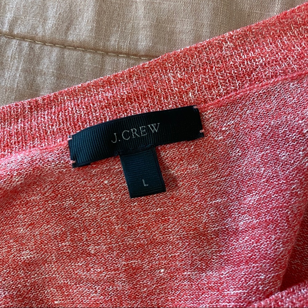 J CREW LARGE PINK VNECK SWEATER NWOT - Picture 8 of 8